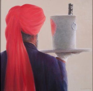 Şarap Garson, Jaipur, 2012 (tuval üzerine akrilik)
